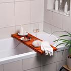 Полка для ванной комнаты деревянная "Натурал", накладная, светлая, 78×24×3.5 см - фото 9069492