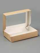 Контейнер навынос, с окном, крафт, МИКС, 20×12×4 см - Фото 6