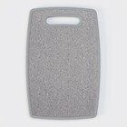 Доска разделочная пластиковая Доляна «Гранит», прямоугольная, 30×20 см, цвет серый - Фото 3