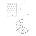 Уголок крепёжный ТУНДРА, 100х100х100х2 мм, оцинкованный, в упаковке 1 шт. 5294426