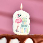 Свеча для торта "Гламурный фламинго", 6,5 см - фото 9070077