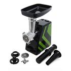 Мясорубка электрическая Kitfort KT-2101-2, 1500 Вт, 1.2 кг/мин, 4 насадки, реверс, зеленая - фото 51333623