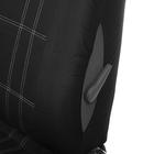 Авточехлы универсальные,М5, Classic series, черные, серая нить, набор 9 предметов - Фото 4