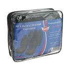 Авточехлы универсальные,М5, Classic series, черные, серая нить, набор 9 предметов - Фото 6