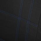 Авточехлы универсальные 9 предметов, черные - синяя нить, М5, Classic series - фото 6333808