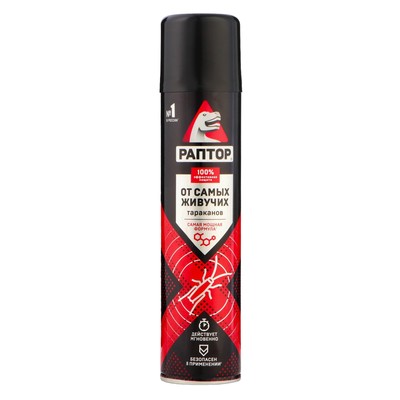 Аэрозоль от насекомых «Раптор» от резистентных тараканов, спрей, 275 мл