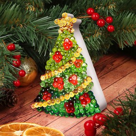 Новогодняя аппликация пайетками «Новый год. Ёлочка»