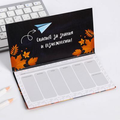 Набор в ящике «Самому лучшему учителю»: ежедневник А5 160 листов, планинг, мыло-шоколад, термостакан пластик 250 мл