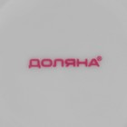 Набор керамической посуды Доляна «Мрамор», 24 предмета: тарелки d=19/21/24 см, чайная пара 200 мл, цвет розовый - фото 4313480