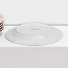 Набор керамической посуды Доляна «Мрамор», 24 предмета: тарелки d=19/21/24 см, чайная пара 200 мл, цвет розовый - фото 4313472
