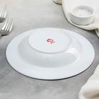 Тарелка керамическая глубокая Доляна «Мрамор», 300 мл, d=21 см, цвет белый и розовый - Фото 3