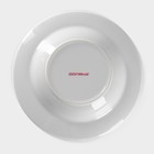 Тарелка глубокая Доляна «Мрамор», 300 мл, d=21 см, керамика, белая, серая - Фото 4