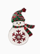 Брошь новогодняя «Снеговик со снежинкой», разноцветная в серебре - Фото 1