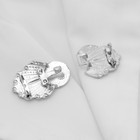 Зажим для кардигана «Перья», цвет белый в серебре - Фото 4