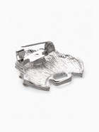 Зажим для кардигана «Перья», белый в серебре - Фото 6