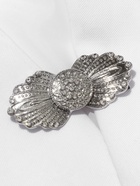 Зажим для кардигана «Перья», цвет белый в серебре - Фото 6