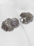 Зажим для кардигана «Перья», белый в серебре - Фото 7