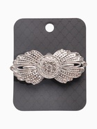 Зажим для кардигана «Перья», белый в серебре - Фото 9