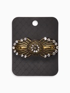 Зажим для кардигана «Перья», цвет белый в чернёном золоте - Фото 5