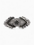 Зажим для кардигана «Лепнина», цвет чёрный в чернёном серебре - Фото 1