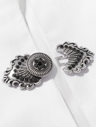 Зажим для кардигана «Лепнина», цвет чёрный в чернёном серебре - Фото 7