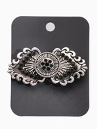 Зажим для кардигана «Лепнина», цвет чёрный в чернёном серебре - Фото 9