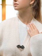 Зажим для кардигана «Восток», чёрный в чернёном серебре - Фото 2