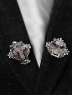 Зажим для кардигана "Ромбы", цвет серый в серебре - фото 809215590