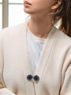 Зажим для кардигана «Квадраты», цвет синий в чернёном серебре 4981550 Зажим для кардигана «Квадраты», цвет синий в чернёном серебре 4981550