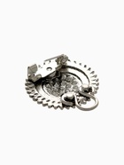 Зажим для кардигана «Овал», в рамке, серый в чернёном серебре - Фото 8