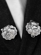 Зажим для кардигана "Ажур", цвет радужный в серебре - фото 809297184