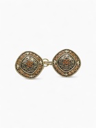 Зажим для кардигана «Этнос», цвет коричневый в чернёном золоте - Фото 1