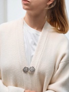 Зажим для кардигана «Соцветие», радужный в серебре - Фото 8