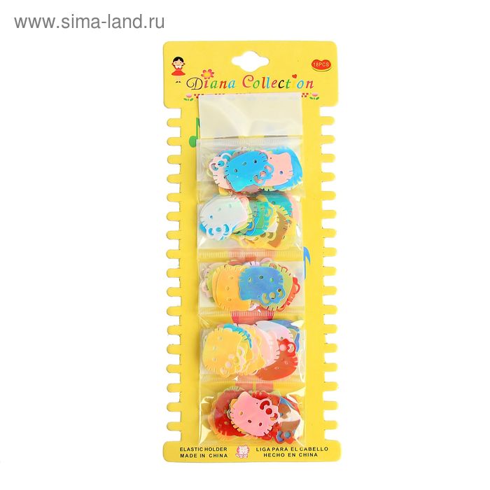 Пайетки на блистере набор 5 пакетов (8,5 грамм - 1 пакет) "Киса" - Фото 1