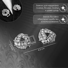 Зажим для кардигана «Бермуды», цвет белый в серебре - Фото 2