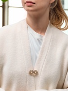 Зажим для кардигана «Бермуды», цвет белый в золоте - Фото 11