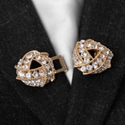 Зажим для кардигана «Бермуды», цвет белый в золоте - Фото 6