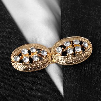 Зажим для кардигана «Макадамия», цвет белый в золоте