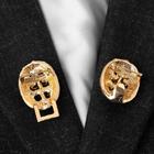 Зажим для кардигана «Макадамия», цвет белый в золоте - Фото 3