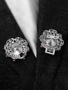 Зажим для кардигана «Акцент», цвет белый в серебре 4984781