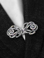 Зажим для кардигана «Петли», цвет радужный в серебре - Фото 7