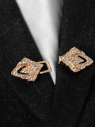 Зажим для кардигана «Пики», белый в золоте - Фото 2