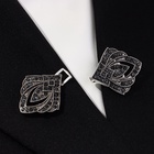 Зажим для кардигана «Пики», цвет чёрный в чернёном серебре - Фото 2