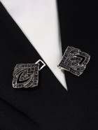 Зажим для кардигана «Пики», чёрный в чернёном серебре - Фото 7