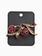 Зажим для кардигана «Ягоды», малиновый в золоте 4984797