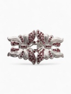 Зажим для кардигана «Бабочки», цвет розовый в серебре - Фото 1