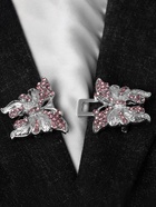 Зажим для кардигана «Бабочки», цвет розовый в серебре - Фото 7