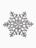 Брошь новогодняя «Снежинка» с сердцевиной, загадай желание, цвет белый в серебре - Фото 1