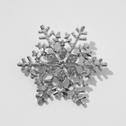 Брошь новогодняя «Снежинка» с сердцевиной, загадай желание, цвет белый в серебре - Фото 2