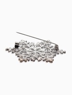 Брошь новогодняя «Снежинка» с сердцевиной, загадай желание, цвет белый в серебре - Фото 4